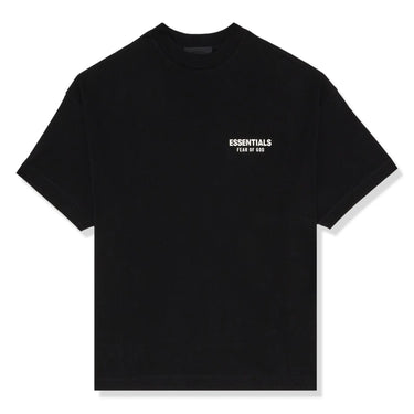 FEAR OF GOD ESSENTIALS - JERSEY CREWNECK T-SHIRT BLACK
