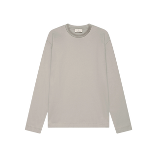 VALENZA - INTERLOCK SUPIMA T-SHIRT LONG SLEEVE - GRANITE