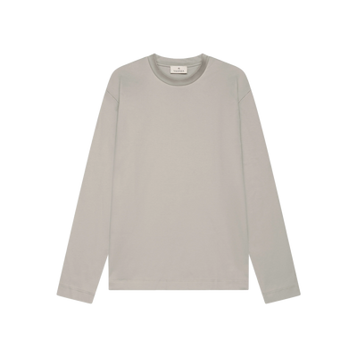 VALENZA - INTERLOCK SUPIMA T-SHIRT LONG SLEEVE - GRANITE