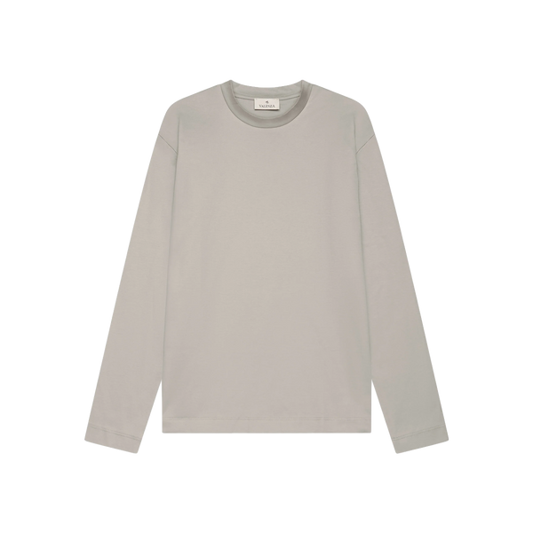 VALENZA - INTERLOCK SUPIMA T-SHIRT LONG SLEEVE - GRANITE