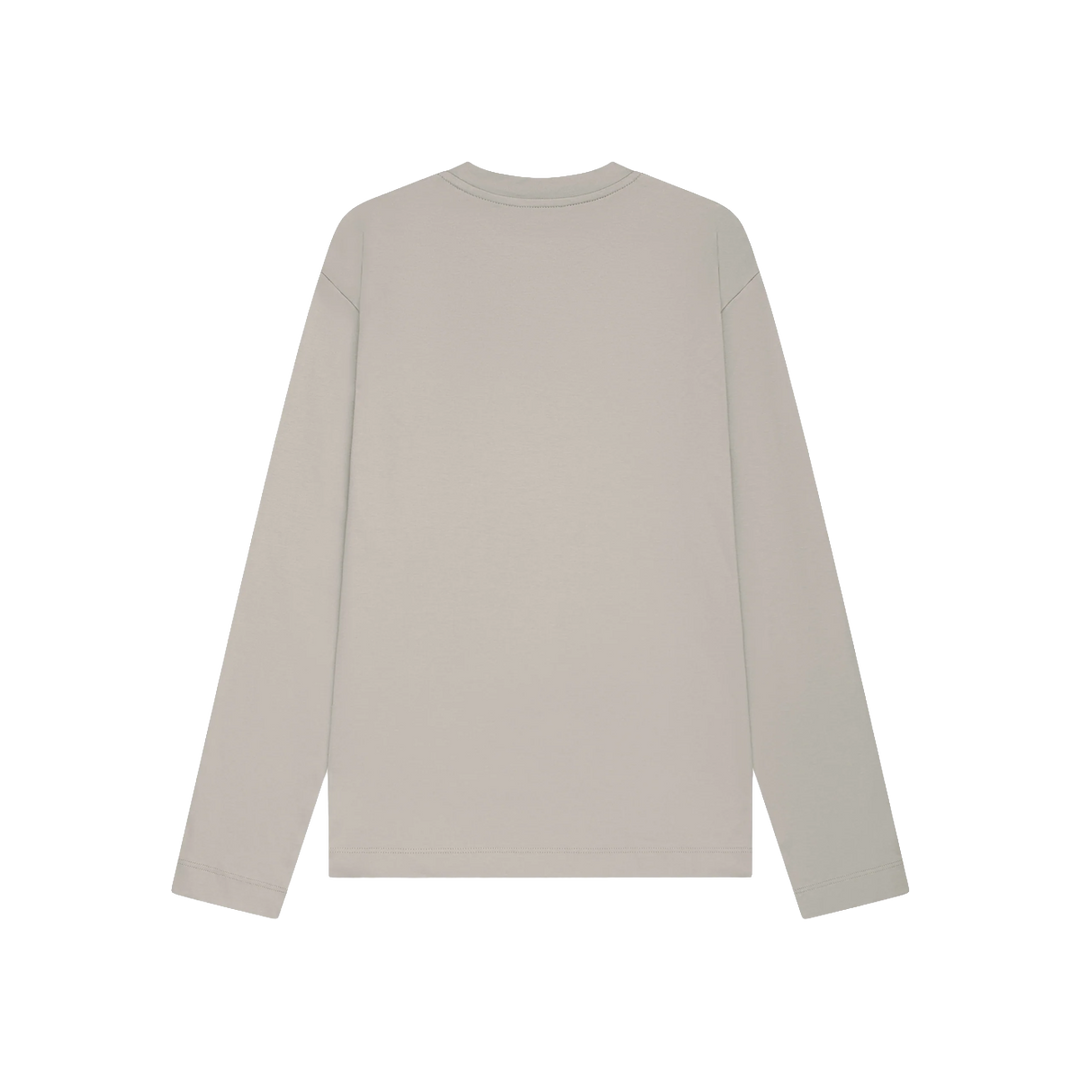 VALENZA - INTERLOCK SUPIMA T-SHIRT LONG SLEEVE - GRANITE