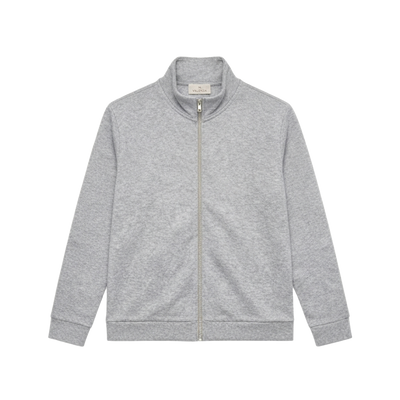 VALENZA - FLEECE ZIP SWEATER LIGHT GREY