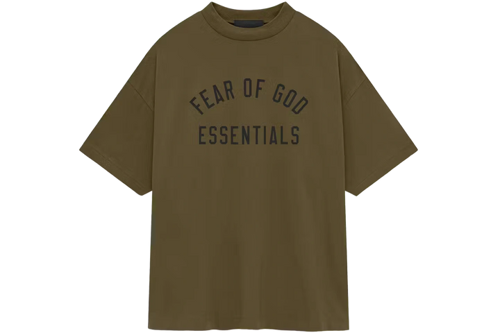 FEAR OF GOD ESSENTIALS - OLIVE T-SHIRT