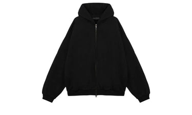 FEAR OF GOD ESSENTIALS - HEAVY FLEECE FULLZIP HOODIE - BLACK