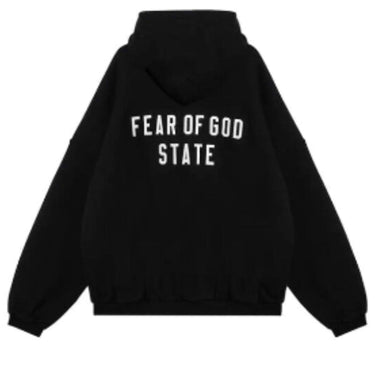 FEAR OF GOD ESSENTIALS - HEAVY FLEECE FULLZIP HOODIE - BLACK
