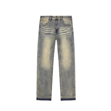 RIVERO - REGULAR VERIDIAN EMBOSSED DENIM JEANS