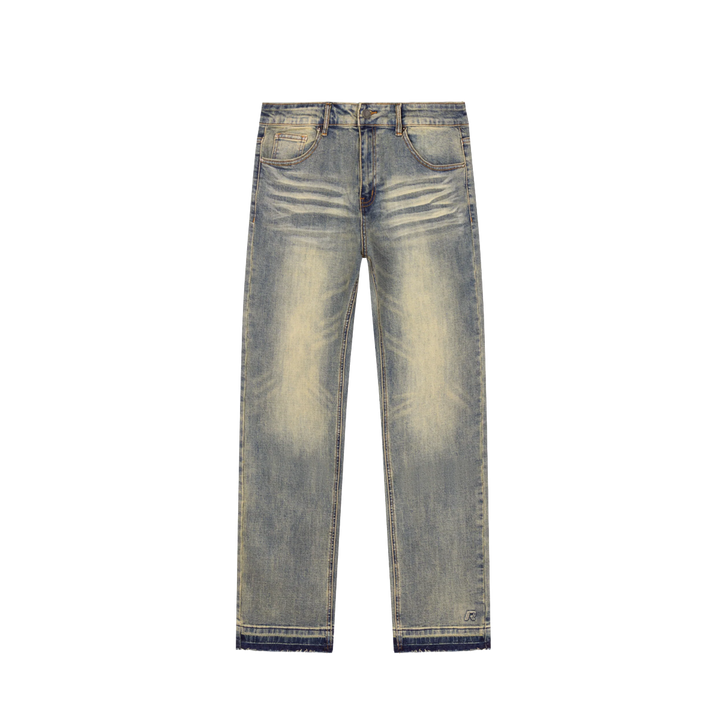 RIVERO - REGULAR VERIDIAN EMBOSSED DENIM JEANS