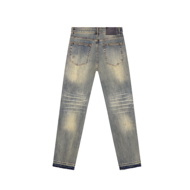 RIVERO - REGULAR VERIDIAN EMBOSSED DENIM JEANS