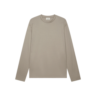VALENZA - INTERLOCK SUPIMA T-SHIRT LONG SLEEVE - LEAD GREY
