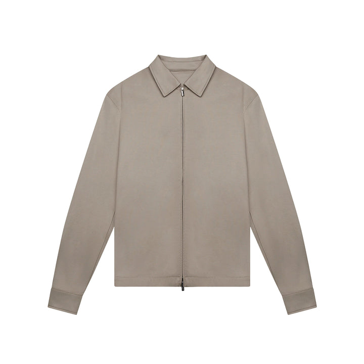 VALENZA - ZWAAR SUPIMA OVERSHIRT LEAD GREY