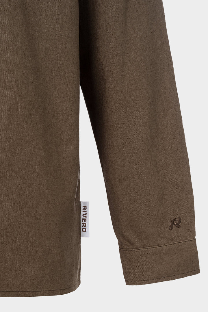 RIVERO - LINEN SHIRT BROWN