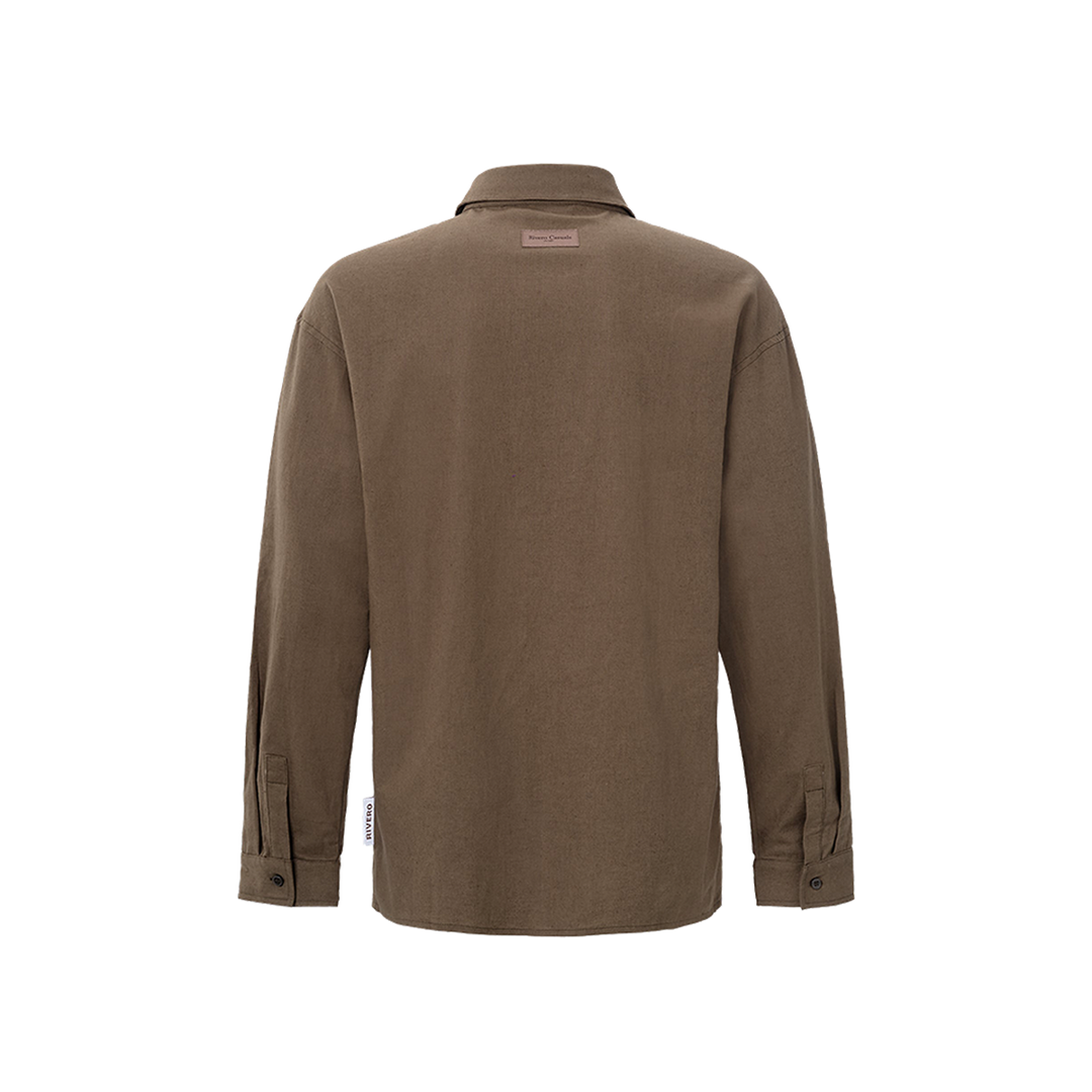 RIVERO - LINEN SHIRT BROWN