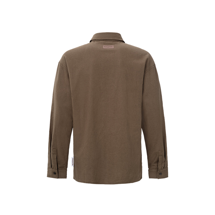 RIVERO - LINEN SHIRT BROWN