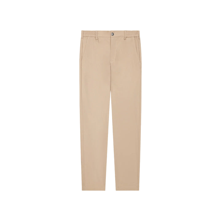 VALENZA - WARM TECH STRETCH TAPERED TROUSERS - BEIGE