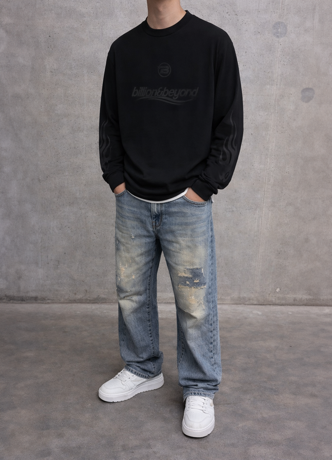 BILLION AND BEYOND - WAVE LONGSLEEVE - VINTAGE
