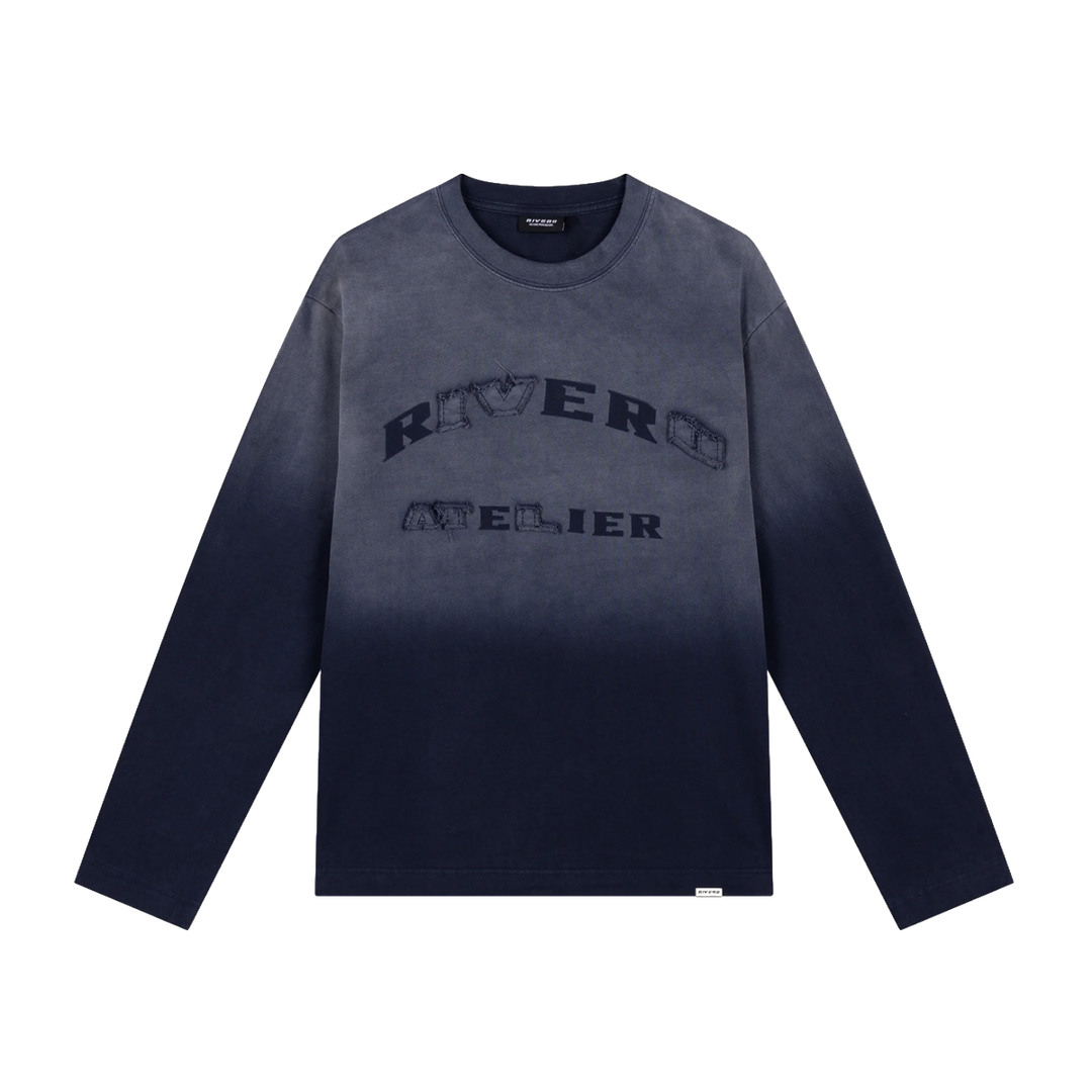 RIVERO - MIDNIGHT WASHED STATEMENT LONGSLEEVE TEE