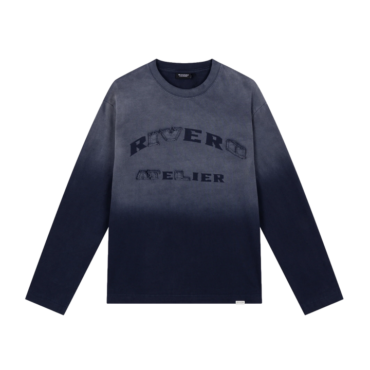 RIVERO - MIDNIGHT WASHED STATEMENT LONGSLEEVE TEE