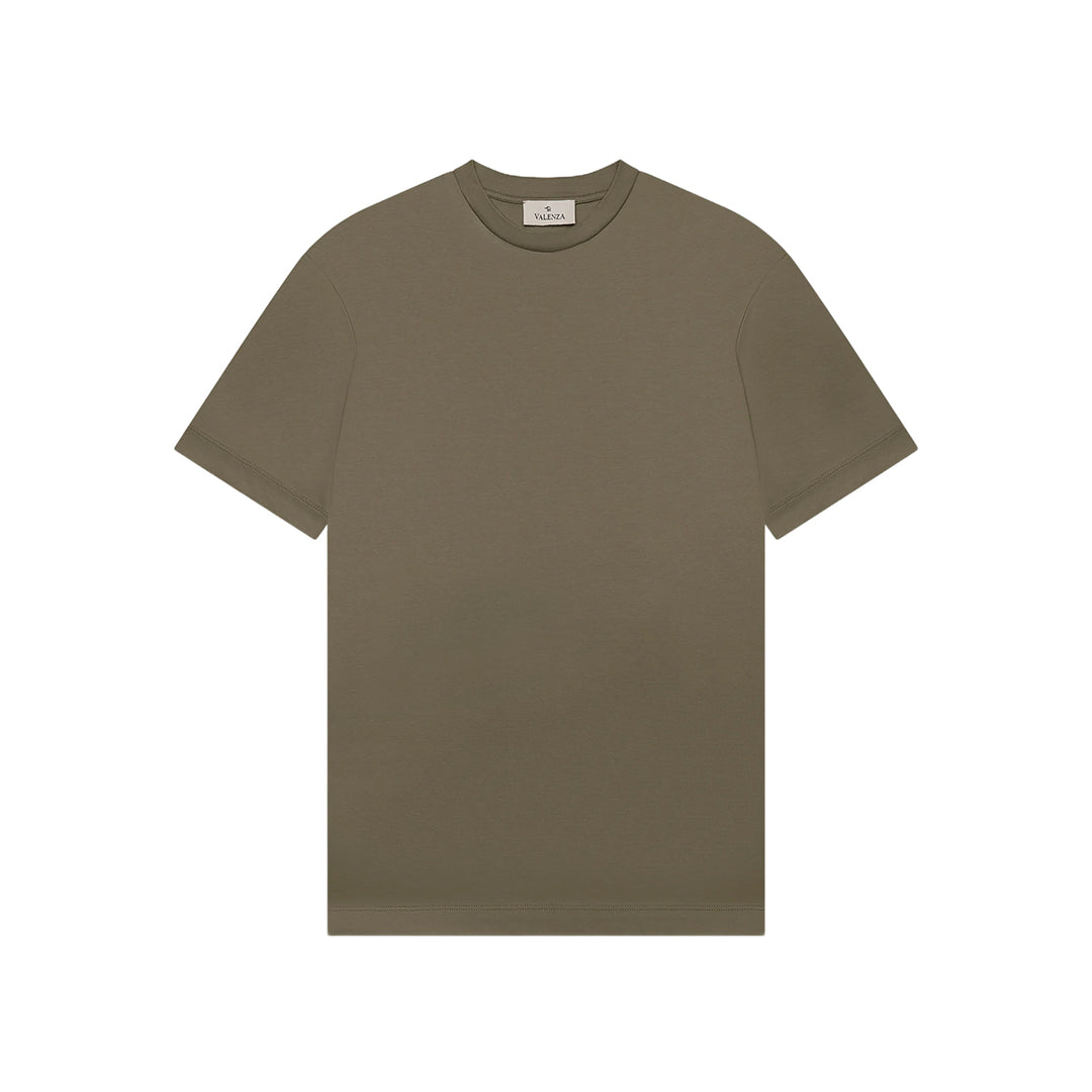 VALENZA - INTERLOCK SUPIMA T-SHIRT  - ARMY GREEN