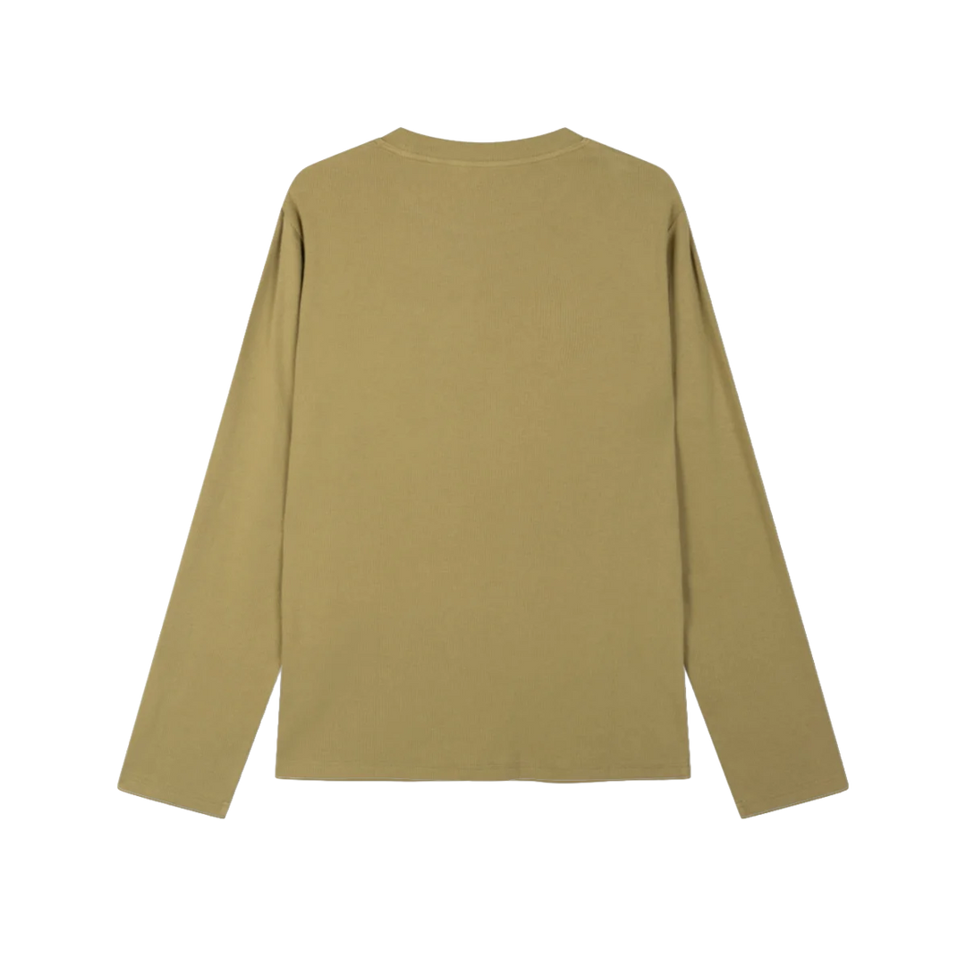 RIVERO - SIGNATURE SLIM FIT RIBBED LONGSLEEVE - OLIVE