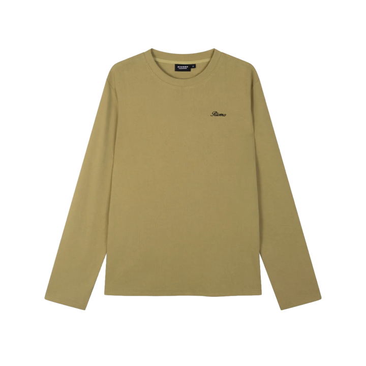 RIVERO - SIGNATURE SLIM FIT RIBBED LONGSLEEVE - OLIVE
