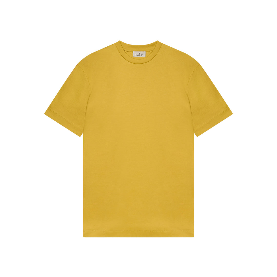 VALENZA - INTERLOCK SUPIMA T-SHIRT MUSTARD