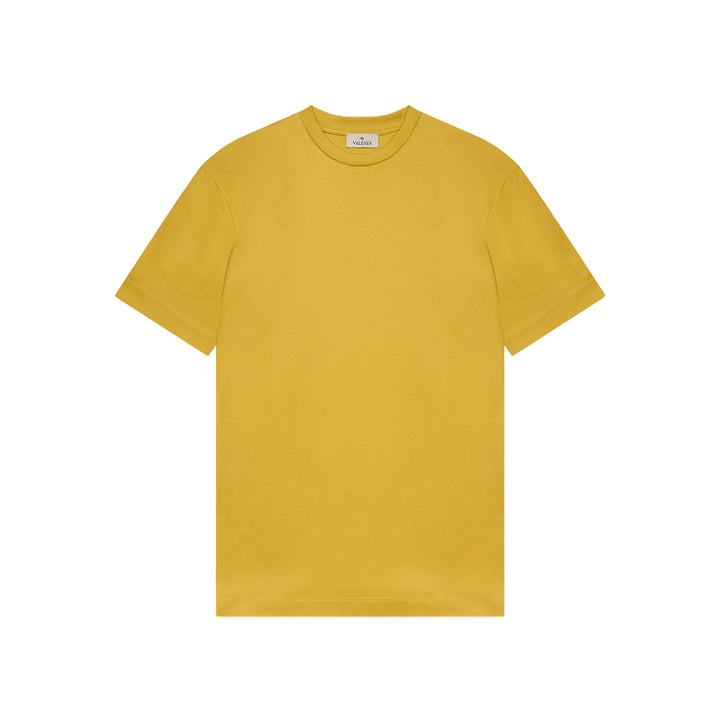 VALENZA - INTERLOCK SUPIMA T-SHIRT MUSTARD