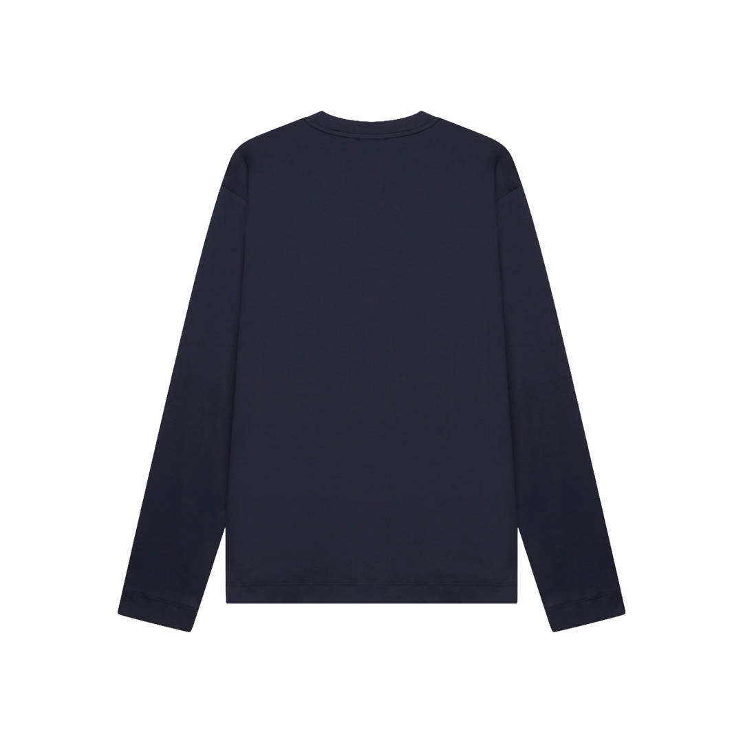 VALENZA - INTERLOCK SUPIMA T-SHIRT LONG SLEEVE - NAVY