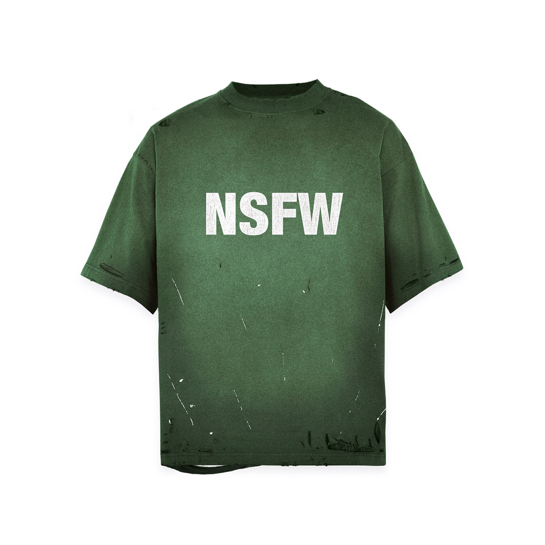 LORD CULTURE - DESTROYED NSFW TEE - GREEN