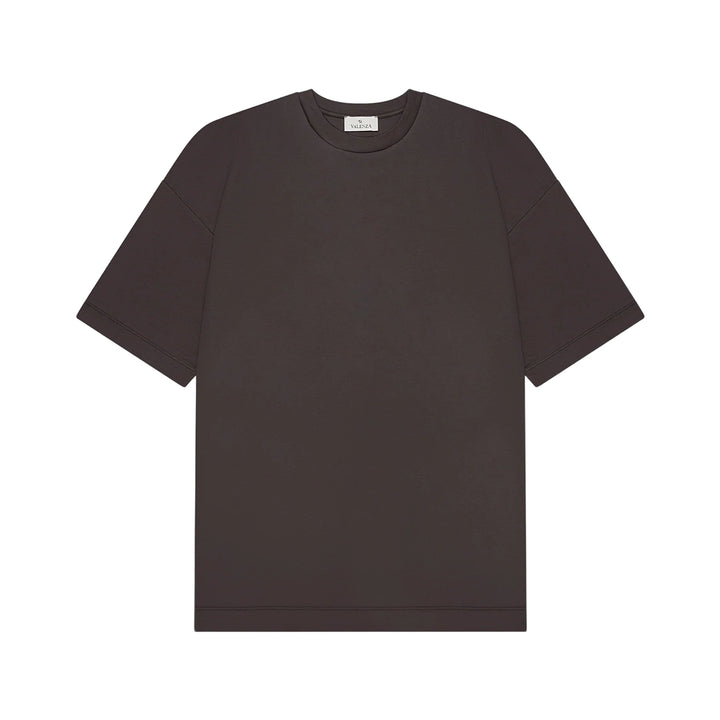 VALENZA - INTERLOCK SUPIMA OVERSIZED T-SHIRT EBONY BROWN