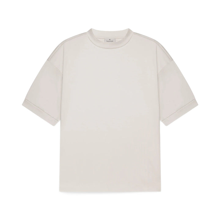 VALENZA - INTERLOCK SUPIMA OVERSIZED T-SHIRT PEARL GREY