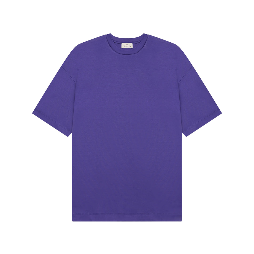 VALENZA - INTERLOCK SUPIMA T-SHIRT  - PURPLE
