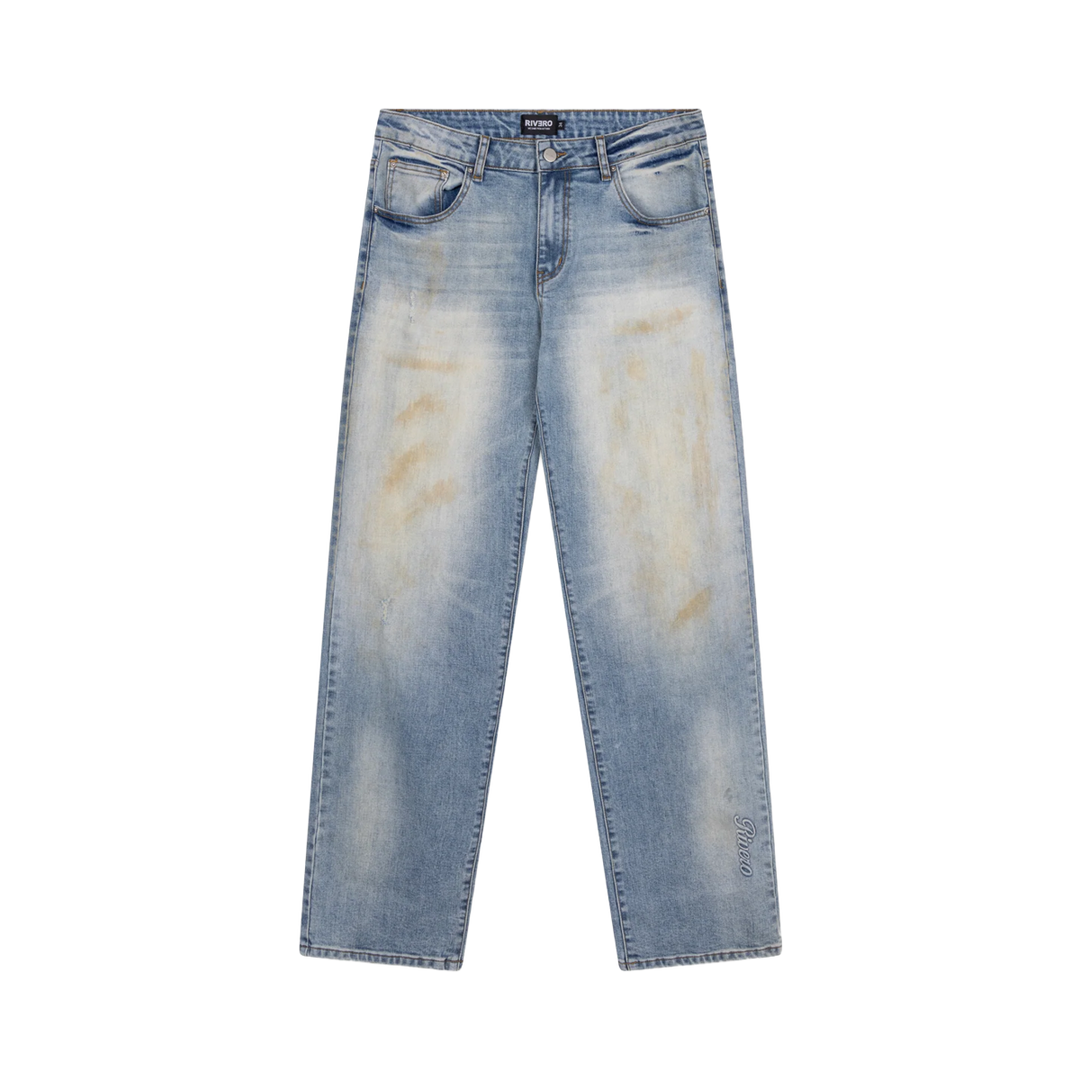 RIVERO - DUSTED FADE EMBOSSED DENIM