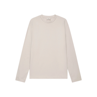 VALENZA - INTERLOCK SUPIMA T-SHIRT LONG SLEEVE - PEARL GREY