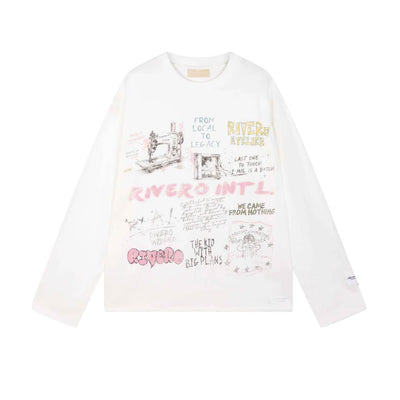 RIVERO - SKETCHBOOK LONGSLEEVE WHITE