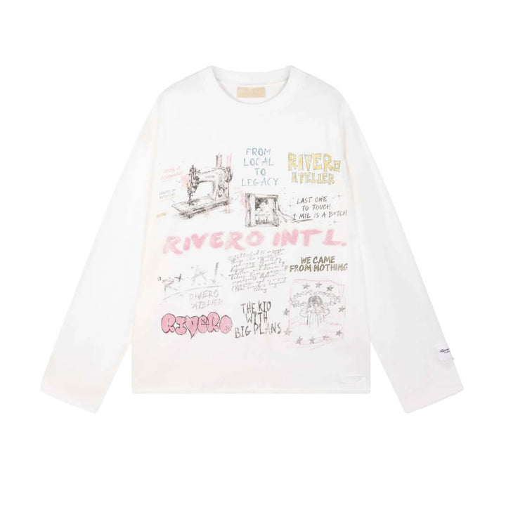 RIVERO - SKETCHBOOK LONGSLEEVE WHITE