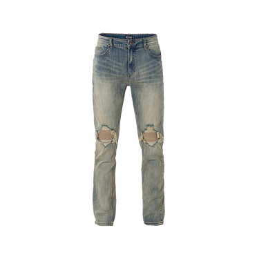 RIVERO - REGULAR REPAIRED DENIM JEANS