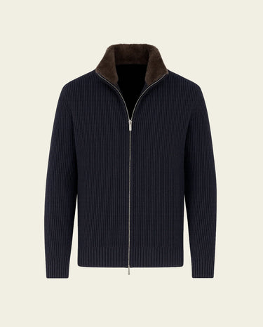 RIMA - FURNECK JACKET - NAVY