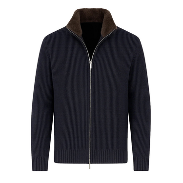RIMA - FURNECK JACKET - NAVY
