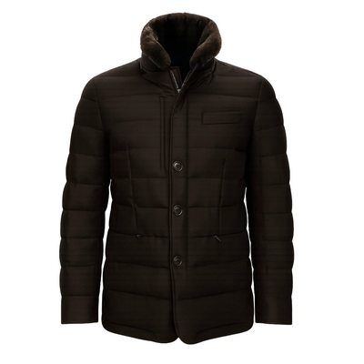 RIMA - FURNECK DOWN COAT - BROWN