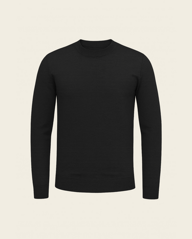 RIMA - CASHWOOL CREWNECK SWEATER BLACK