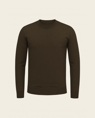 RIMA - CASHWOOL CREWNECK SWEATER BROWN