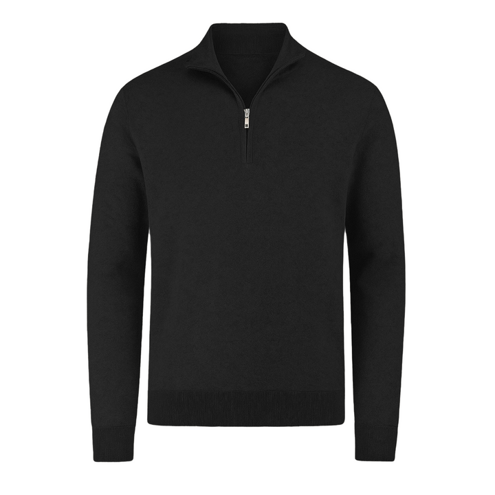 RIMA - CASHWOOL HALFZIP SWEATER BLACK