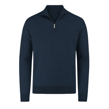 RIMA - CASHWOOL HALFZIP SWEATER NAVY