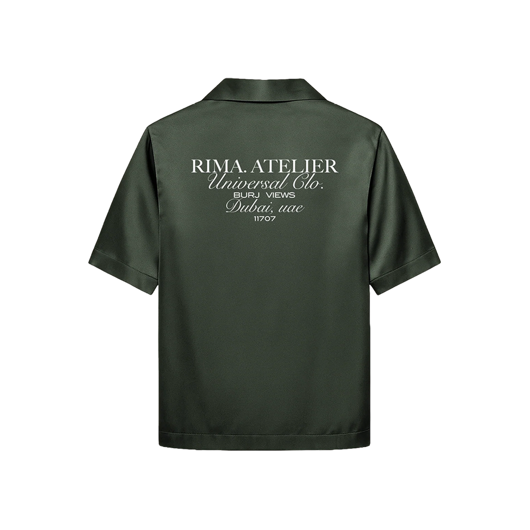 RIMA - SATIN SHIRT - GREEN