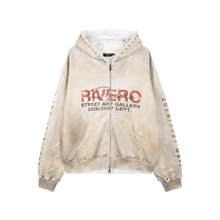 RIVERO - FADED GEMSTONE ZIP HOODIE