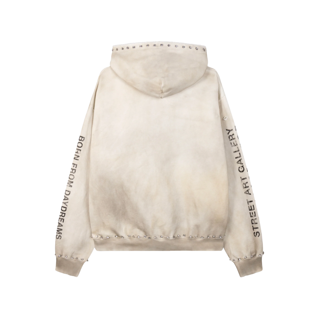 RIVERO - FADED GEMSTONE ZIP HOODIE