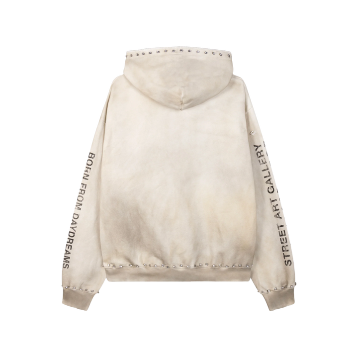 RIVERO - FADED GEMSTONE ZIP HOODIE