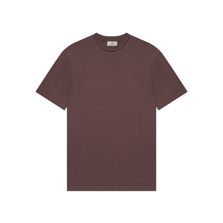 VALENZA - INTERLOCK SUPIMA T-SHIRT DARK SIENNA
