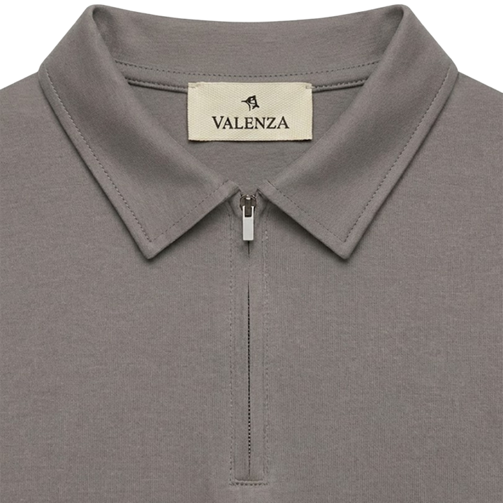 VALENZA - SUPIMA POLO MET RITSSLUITING - MOUNTAIN MIST
