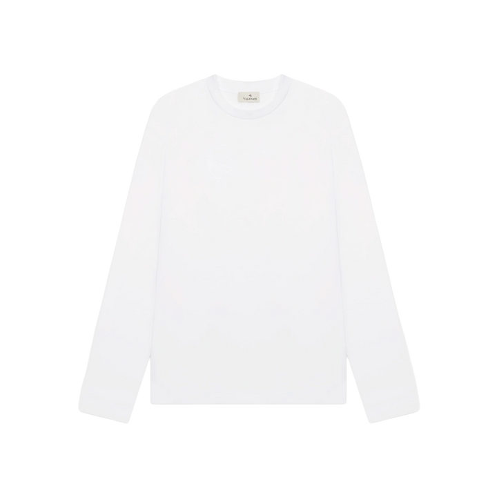 VALENZA - INTERLOCK SUPIMA T-SHIRT LONG SLEEVE - WHITE